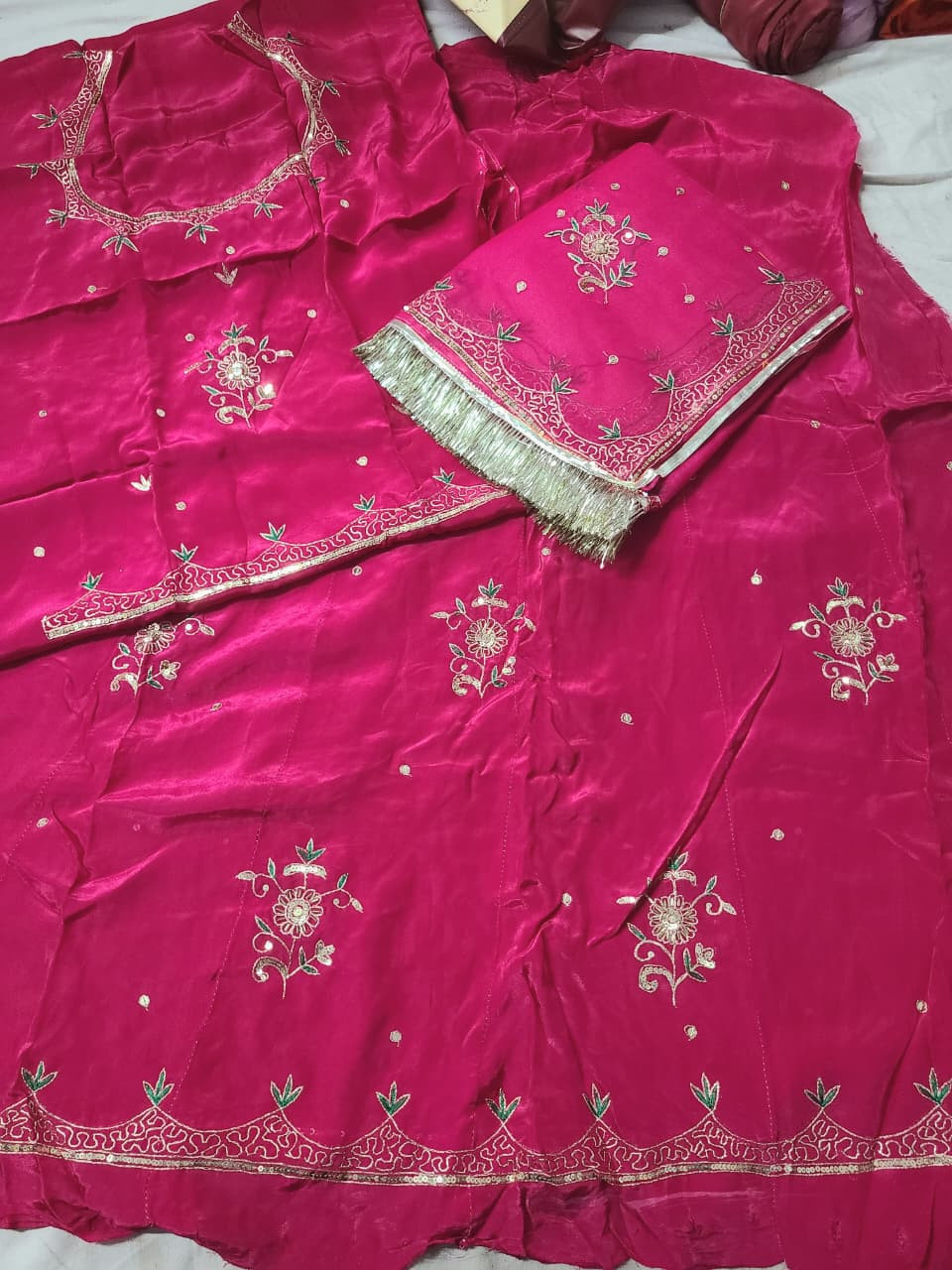 Royal Rajputi Poshak with Hand Work, Aari Mangji & Thakurji Pure Odhna