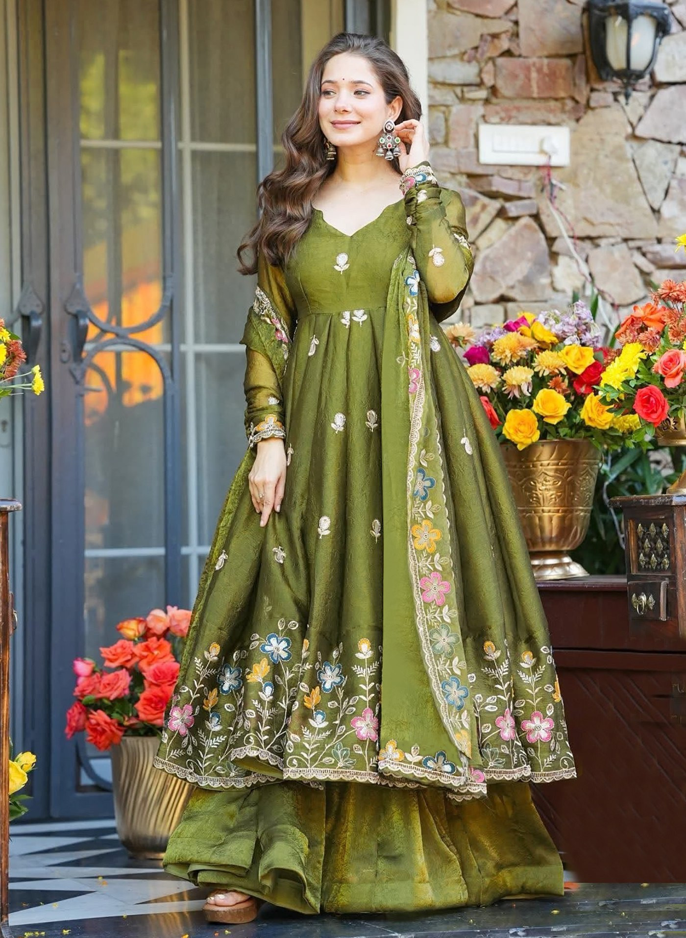Elegant Avani Anarkali Plazo Suit - Designer Indian Ethnic Wear
