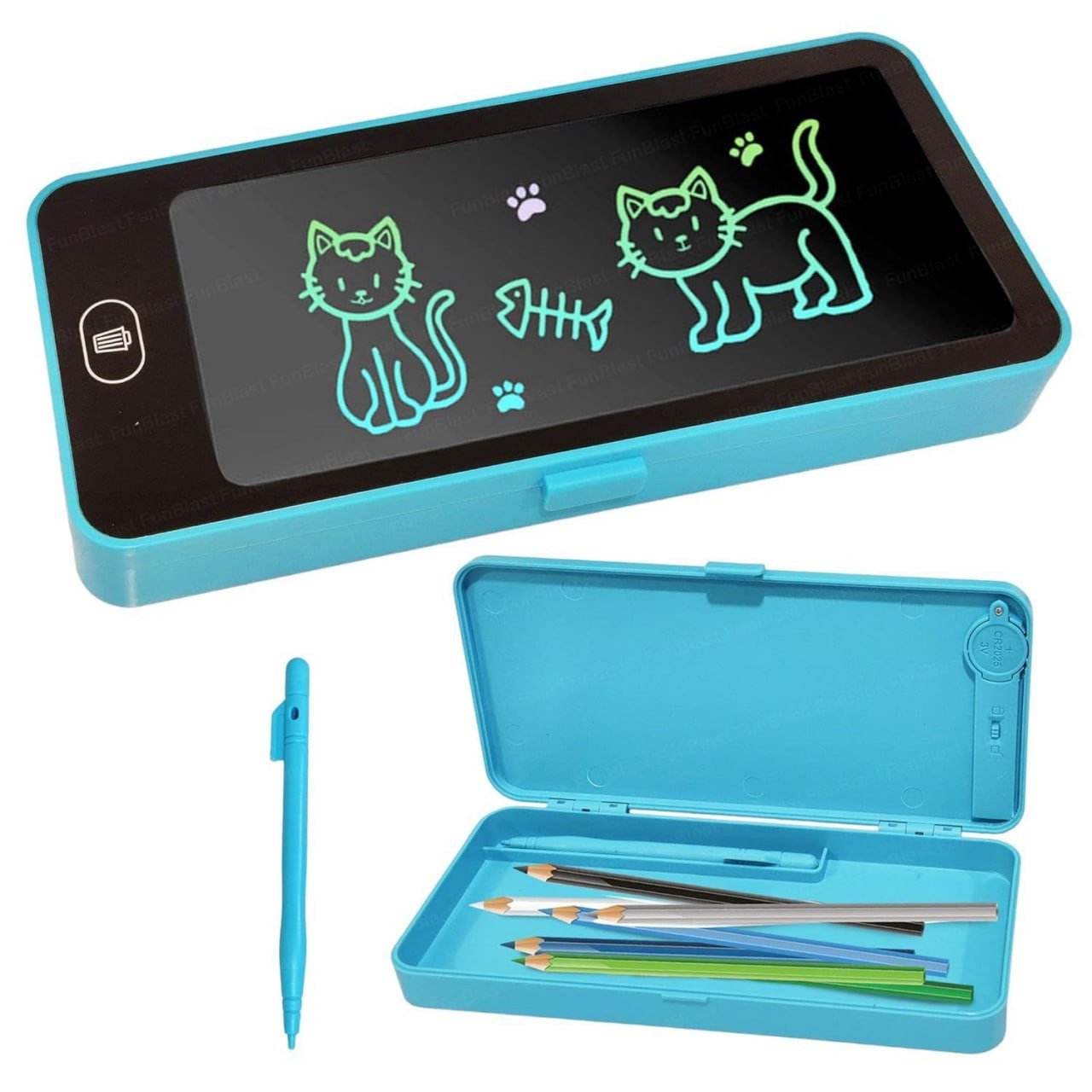 2 In 1 LCD Writing Pad Pencil Case