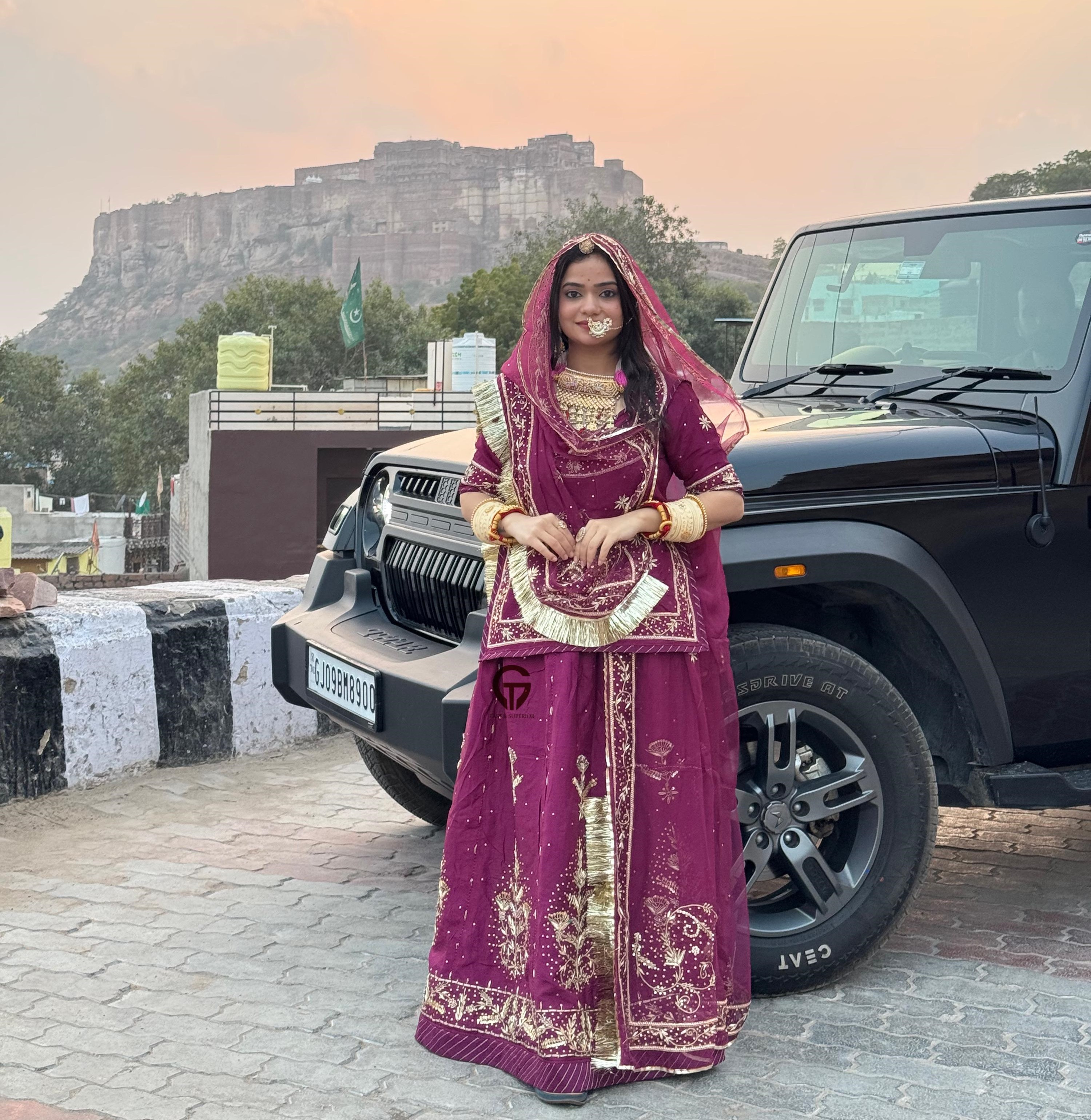 Dabka Kundan Zardoji Full hand work Poshak