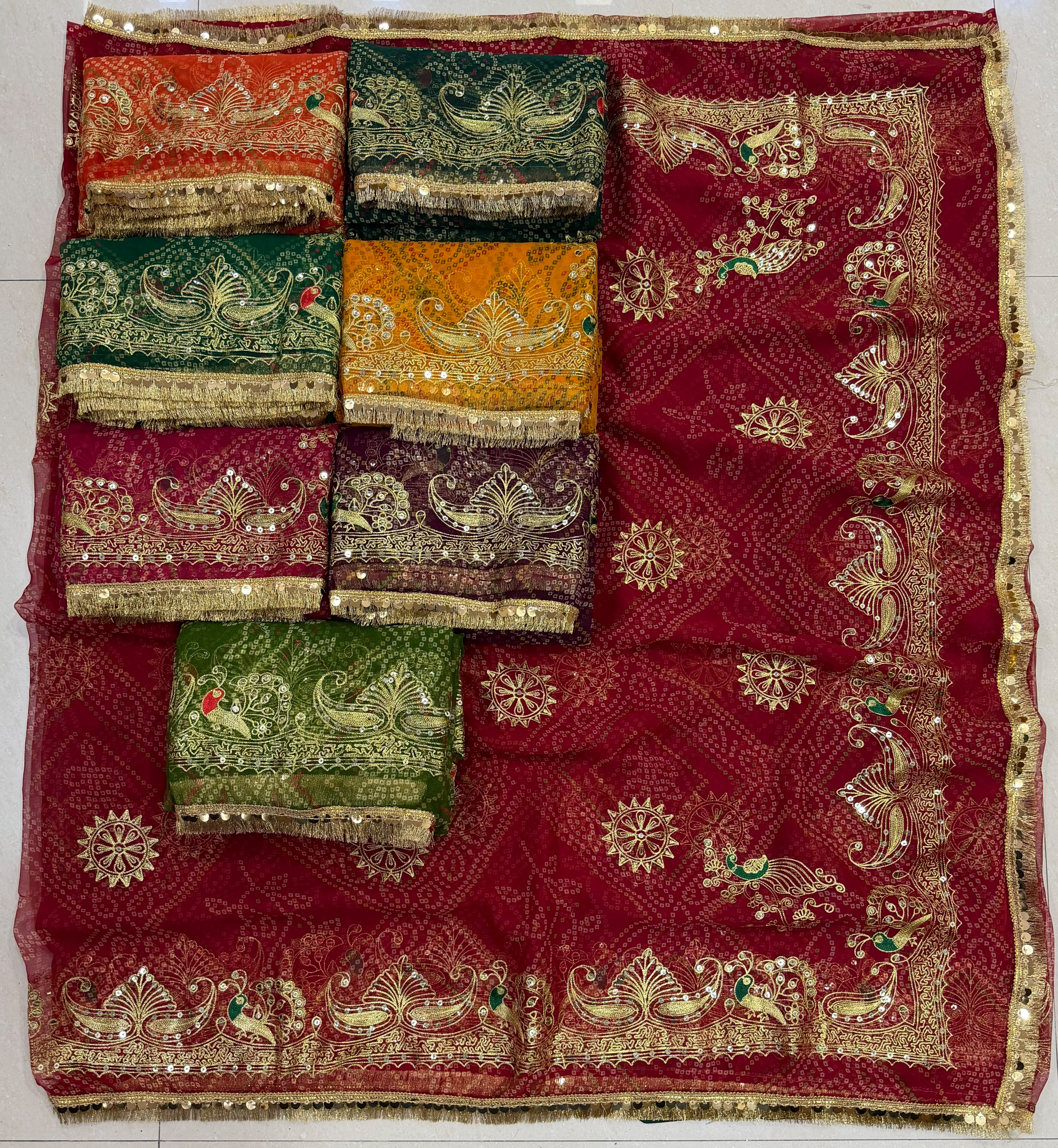Premium Bhandej Darbari Saree with Blouse - Authentic Indian Silk Weave