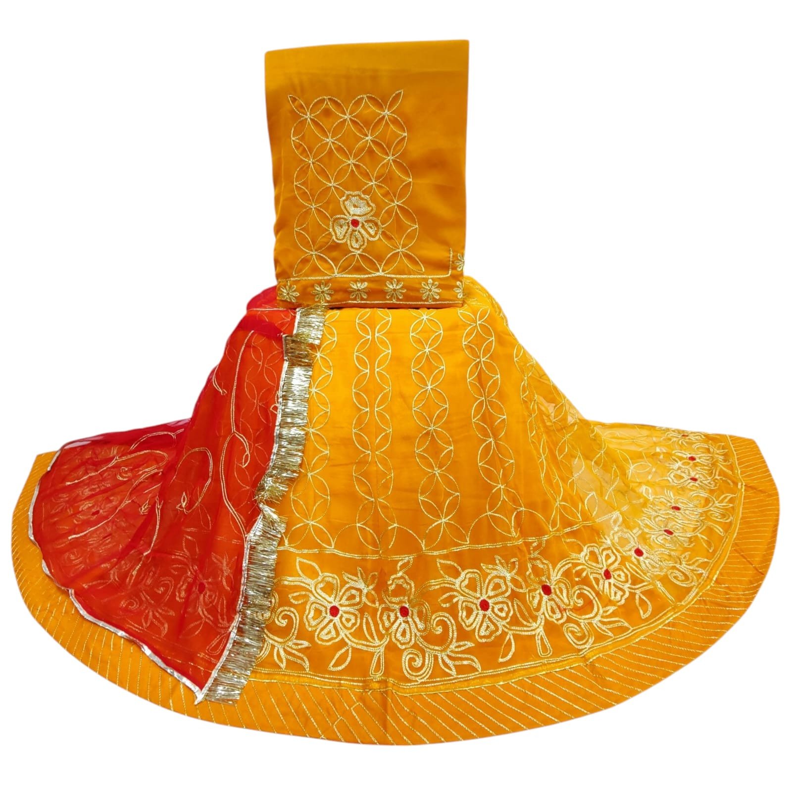 Royal Rajputi Poshak Heavy Work Kurti & Odhni