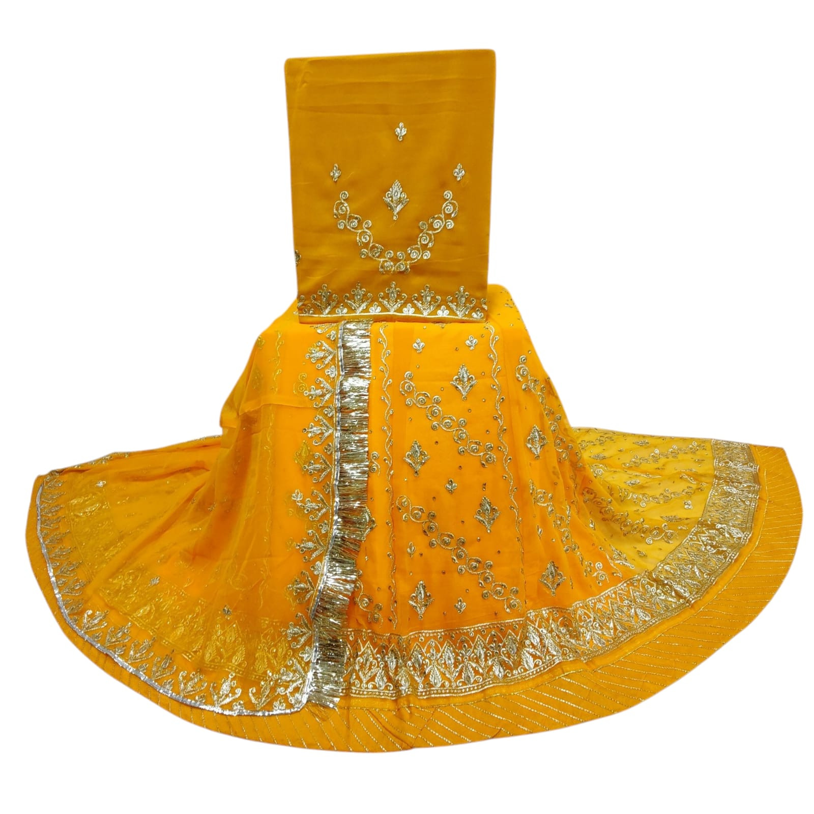 Traditional Rajasthani Gotta Turri Rajputi Poshak