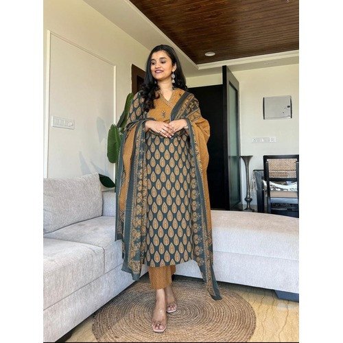 Summer Special Printed Kurta Pant With Dupatta Set Women