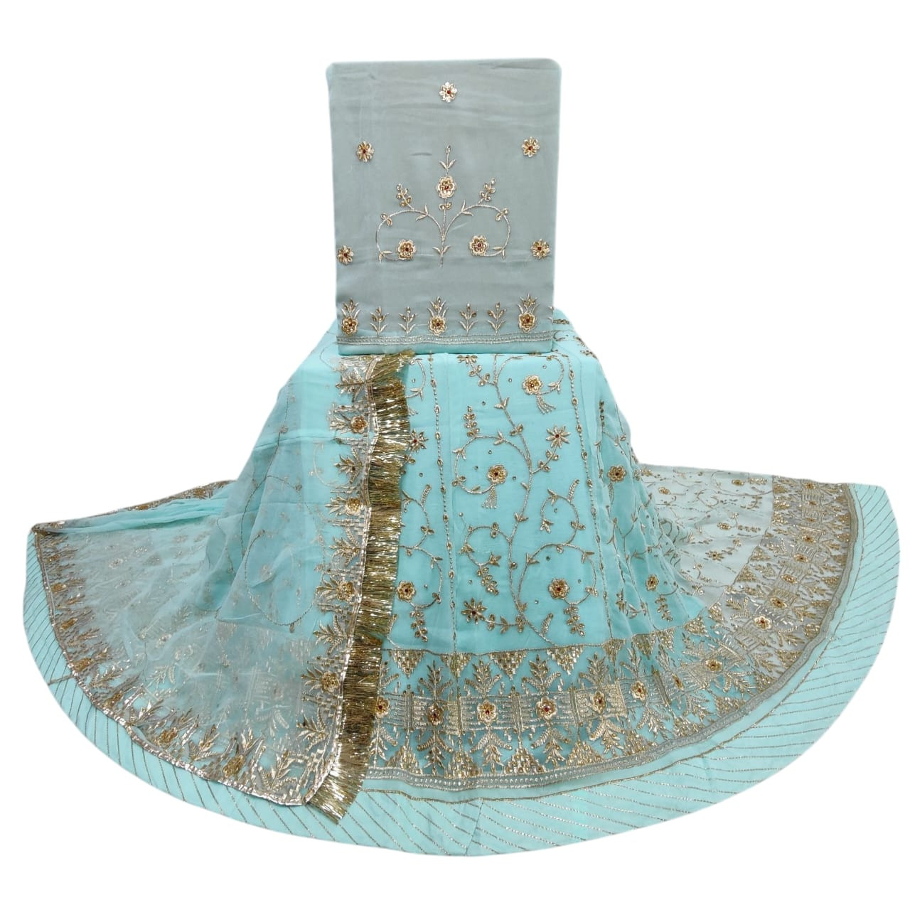 Heavy Half-Pure Fabric Ethnic Rajputi  Suit