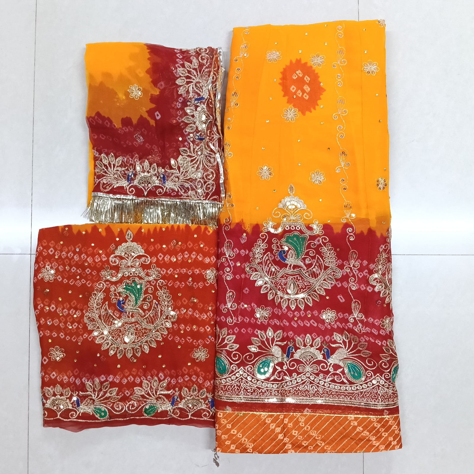 Heavy Designer Rajputi Poshak | Half Pure Fabric with Stone & Kundan Work
