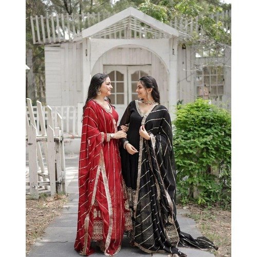 Faux Blooming Gown with Dupatta For Party Wear