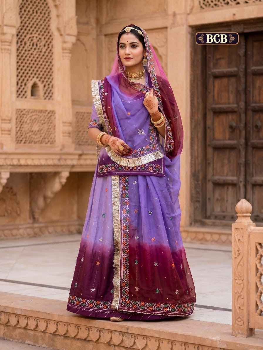 Premium Satin Rajputi Poshak | Beautiful Multi Colour Combination