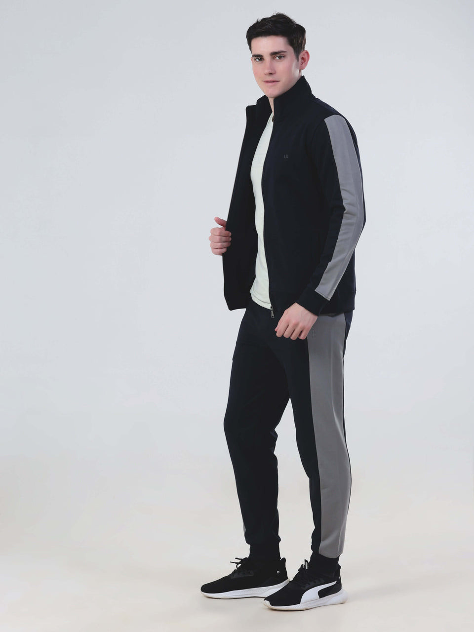 Full Warm Black Premium Winter Tracksuit Set- Jacket & Track Pant