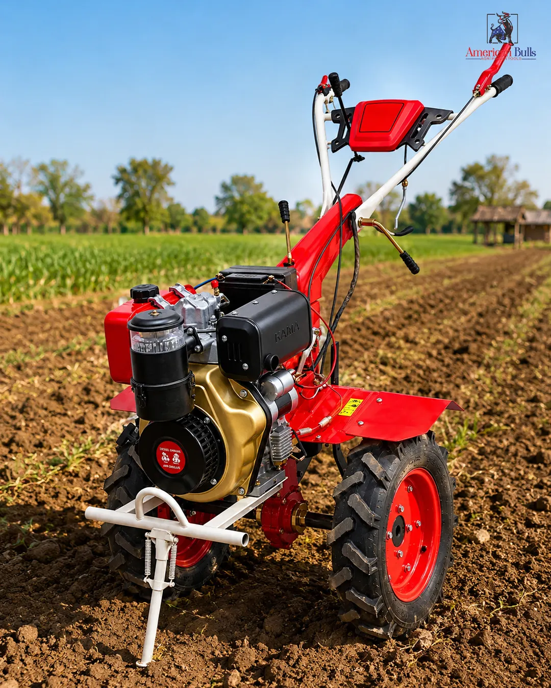 10 HP Kama Diesel Power Weeder with Recoil Start | Heavy-Duty Agricultural Weeder & Tiller