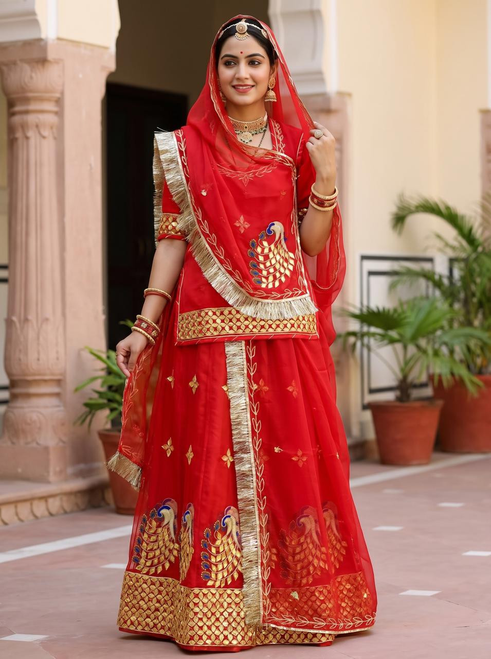 Premium Rajputi Poshak for Women – Humrahi Pure Fabric with Magji Lining