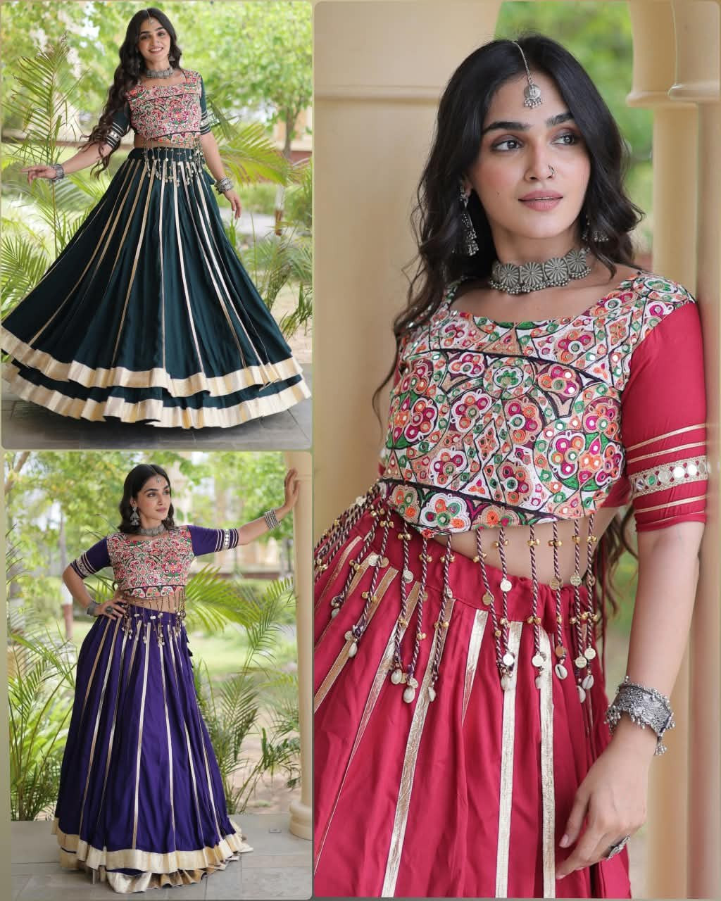 Navratri 14KG Reyon Gota Patti & Mirror Work Lehenga Choli