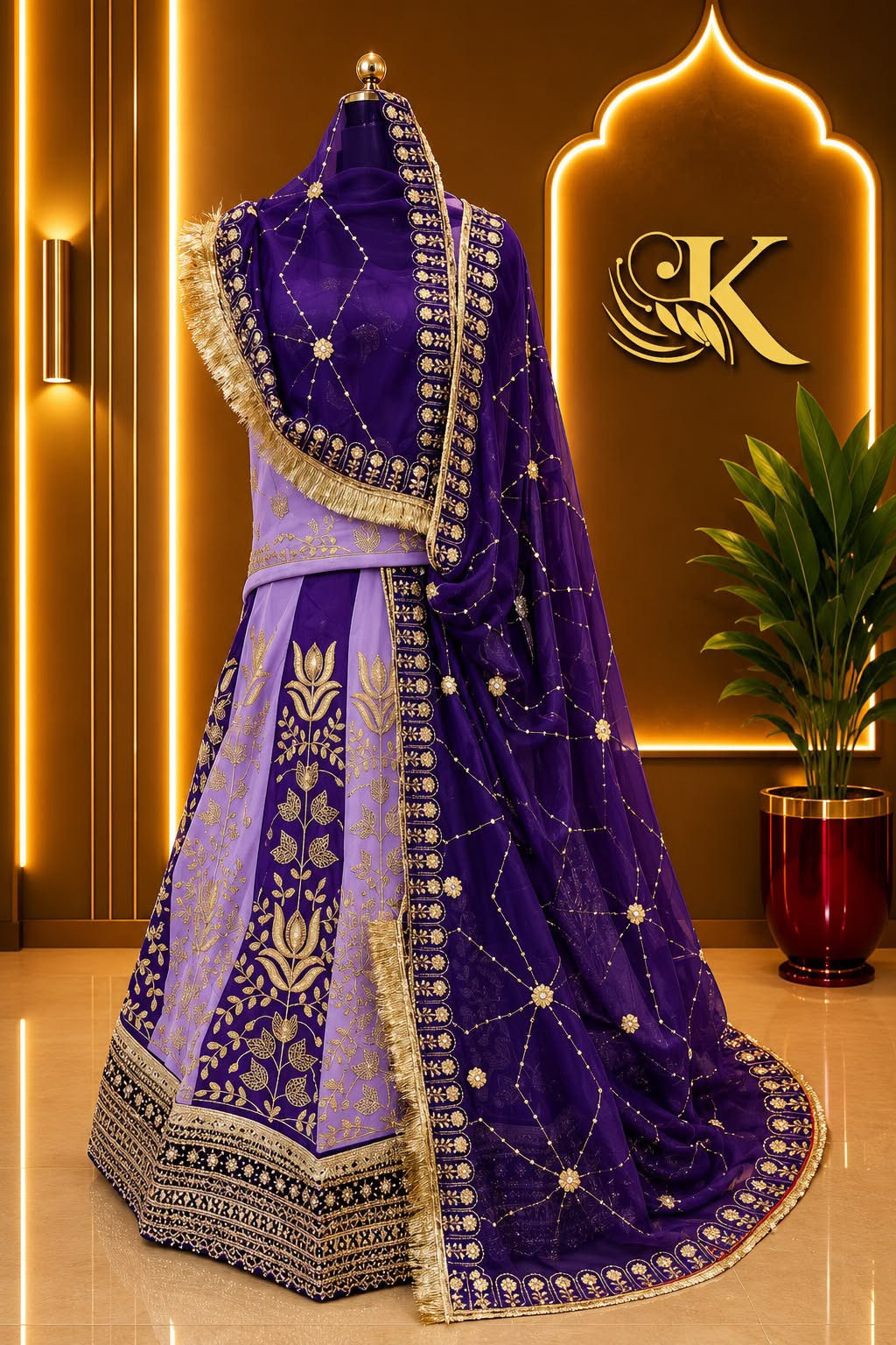 4 Meter Vintage Designer Rajputi Poshak with Zari & Sequence Work