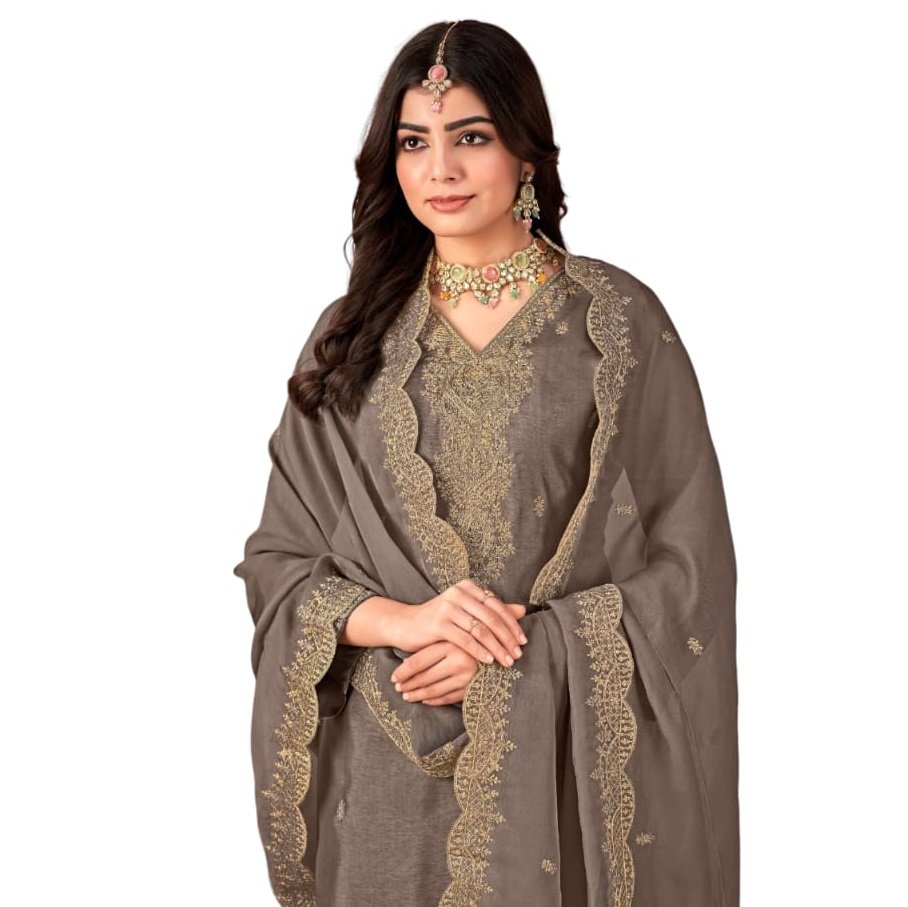 Qafila- Viscose Russian silk Kurta Set