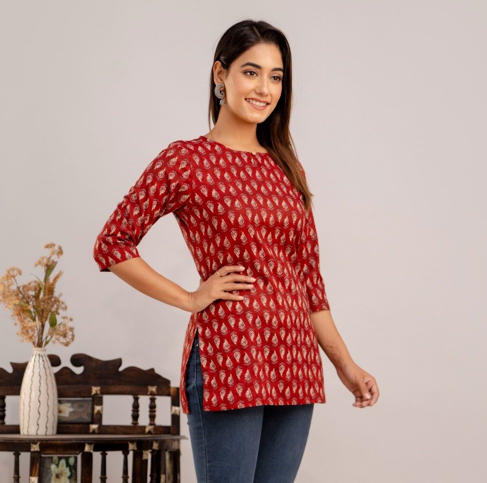 Daily Wear Printed Short Kurti