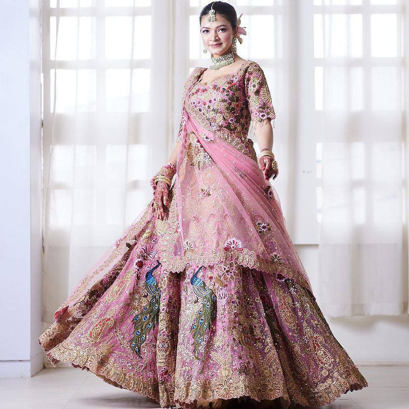 4M Flared Fox Georgette Lehenga - Elegant Indian Wedding & Party Wear