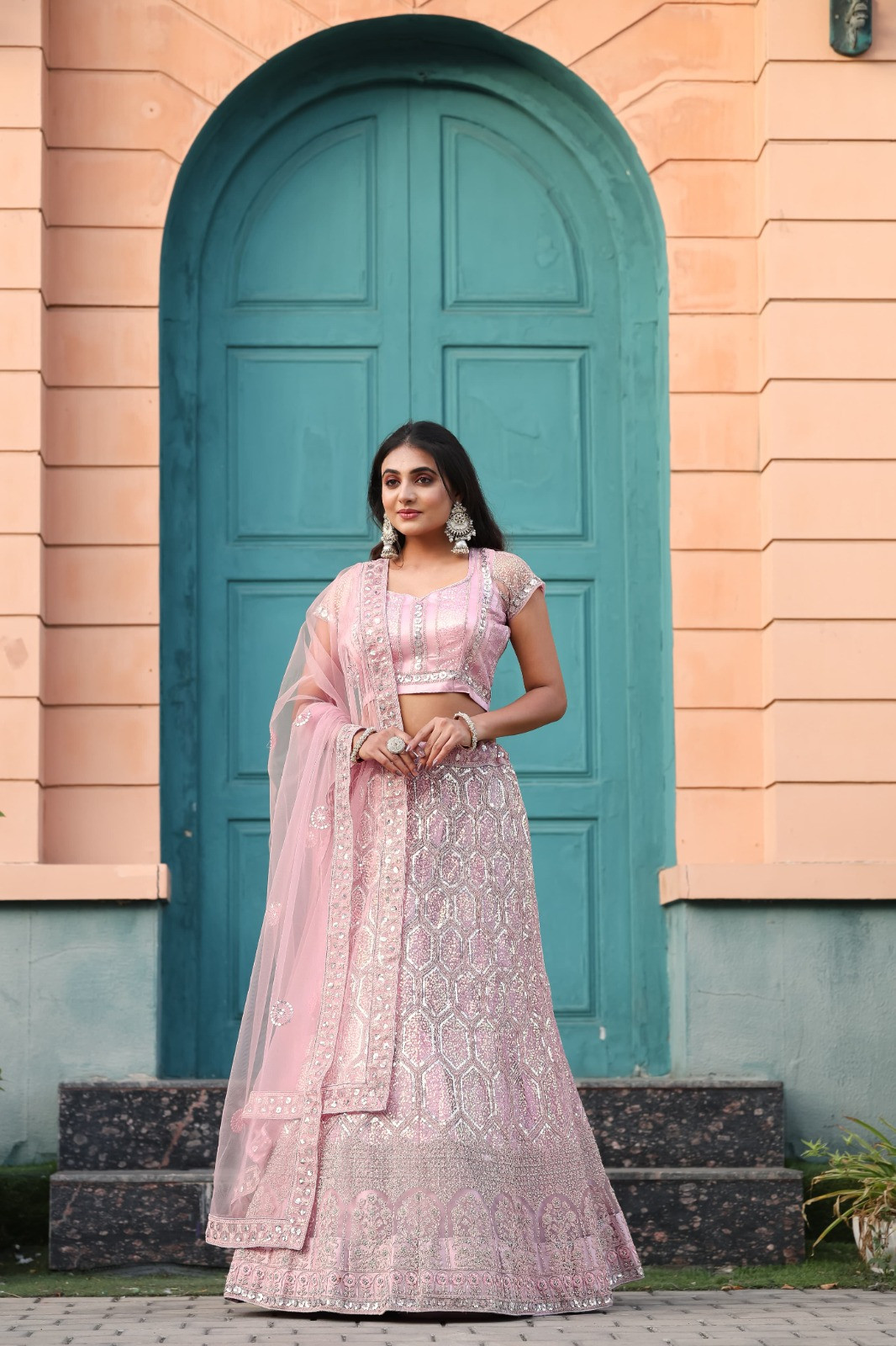 Trending Premium Net Lehenga Collection – Heavy Embroidery, Sequins & Jarkan Work