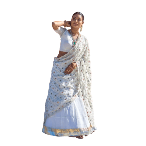 White colour lehenga for women