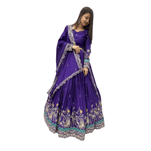 Heavy embroidery lehenga with blouse for women