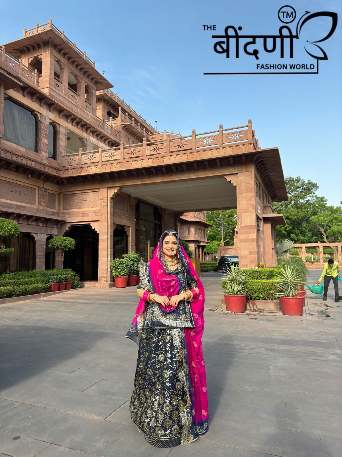 Partywear Tisu siffon Suit Rajasthani Poshak With Sequence And Jerry work