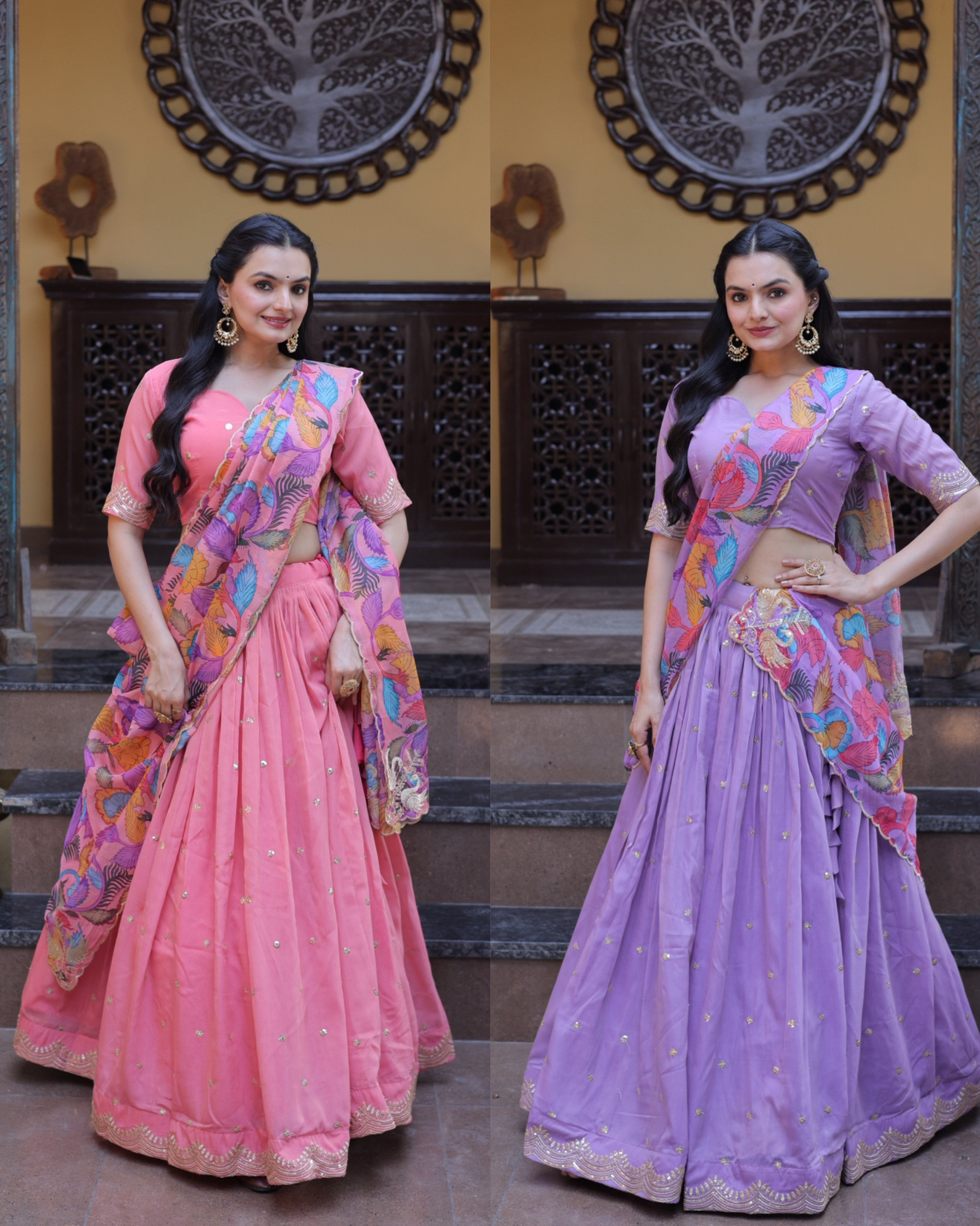 Elegant Cosmos Silk Lehenga Choli Set