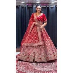 4-Meter Flared Faux Georgette Lehenga with Sequins & Embroidery | Semi-Stitched Glamorous Ensemble with Can-Can & Canvas Layers