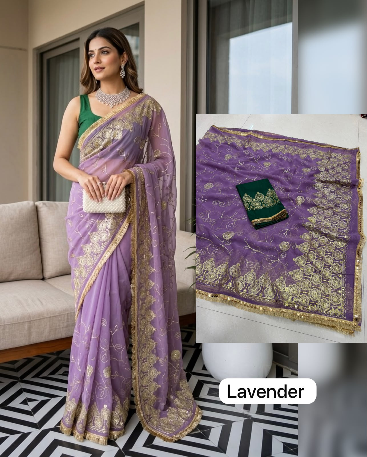 Royal Rajputi Darbari Saree – Premium Royal Georgette