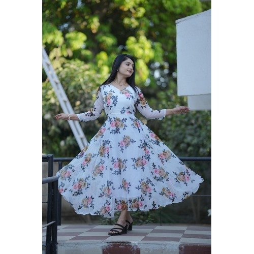 Women's Floral Printed One-Piece Dress