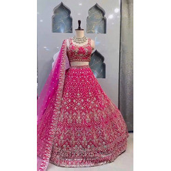 4 Meter Flared Real Mirror Sequins Embroidered Lehenga