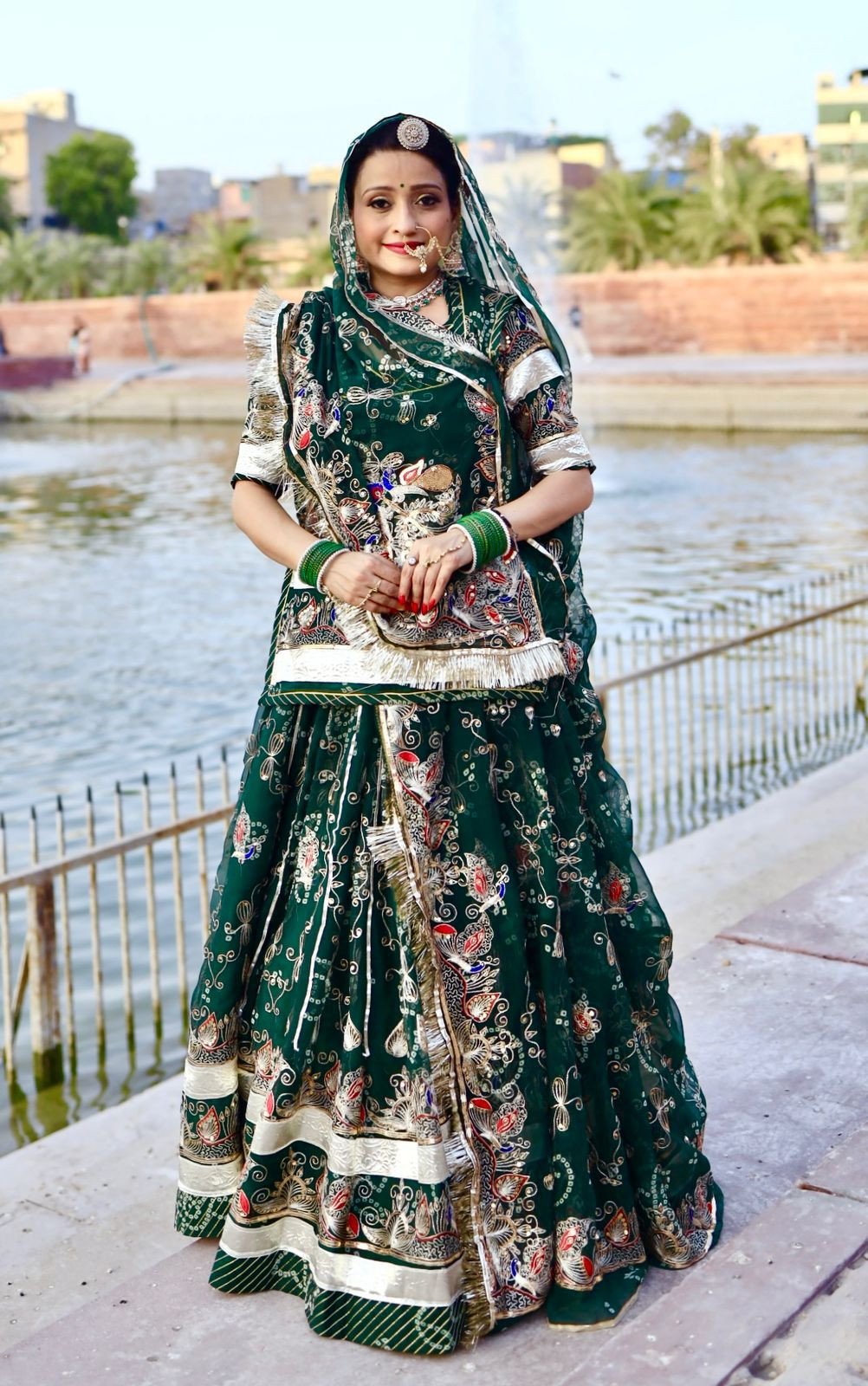 Designer Royal Rajputana Heavy Gher Poshak