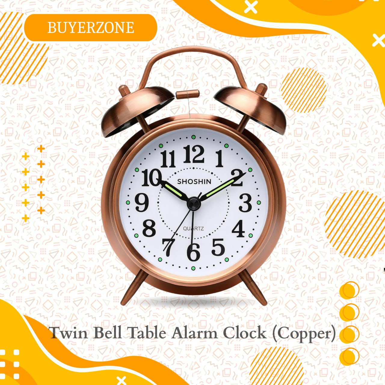 Vintage Metal Alarm Clock