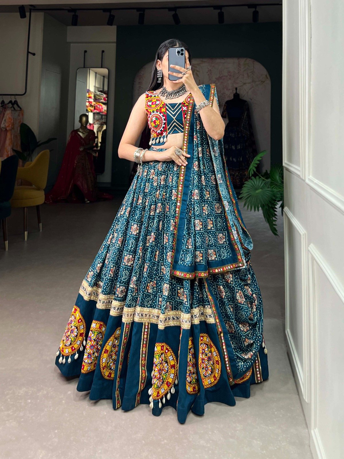 Radiate Festive Elegance in a Pure Rayon Navratri Chaniya Choli