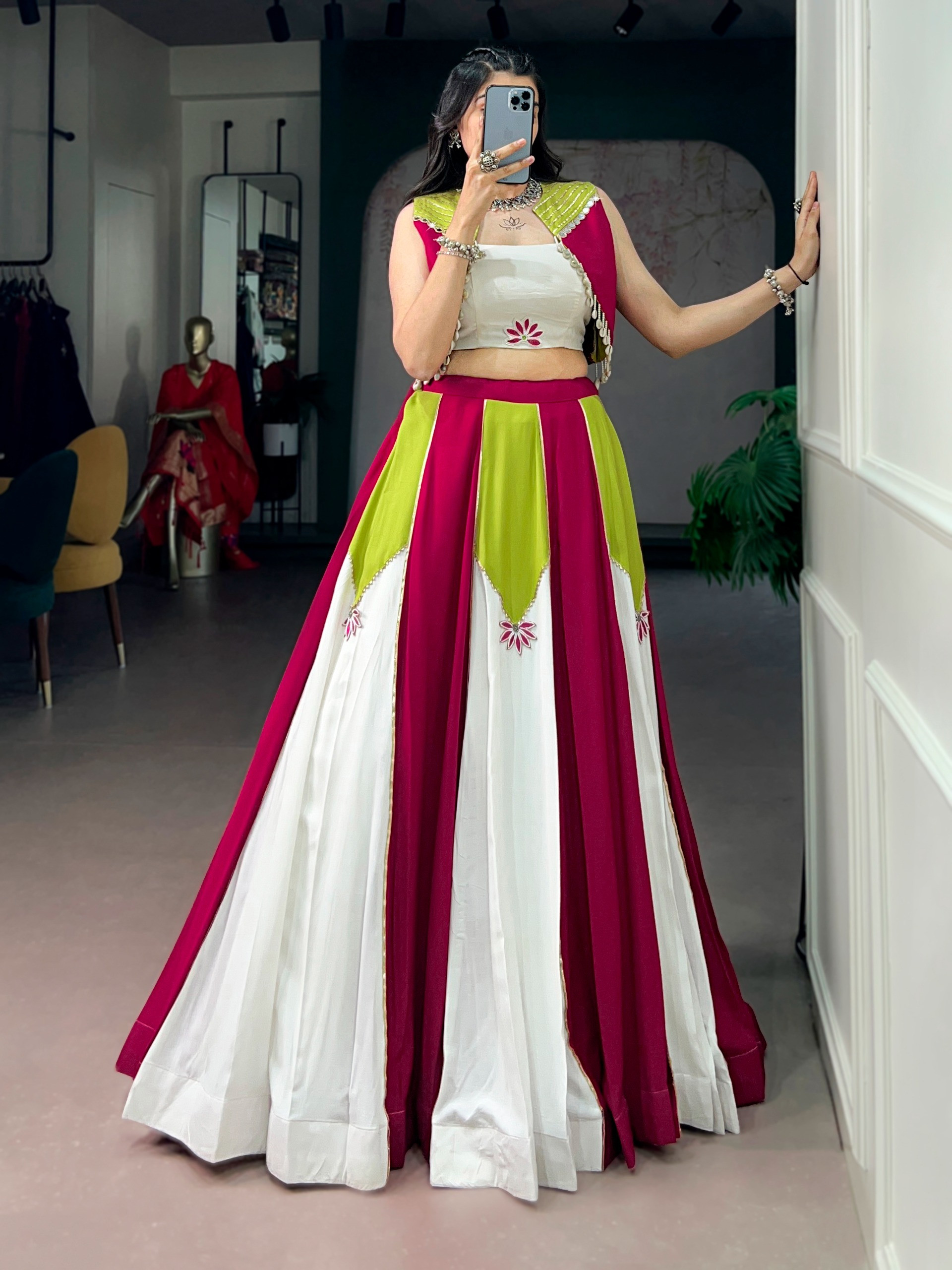 Pure Rayon Chaniya Choli Lehenga With koti