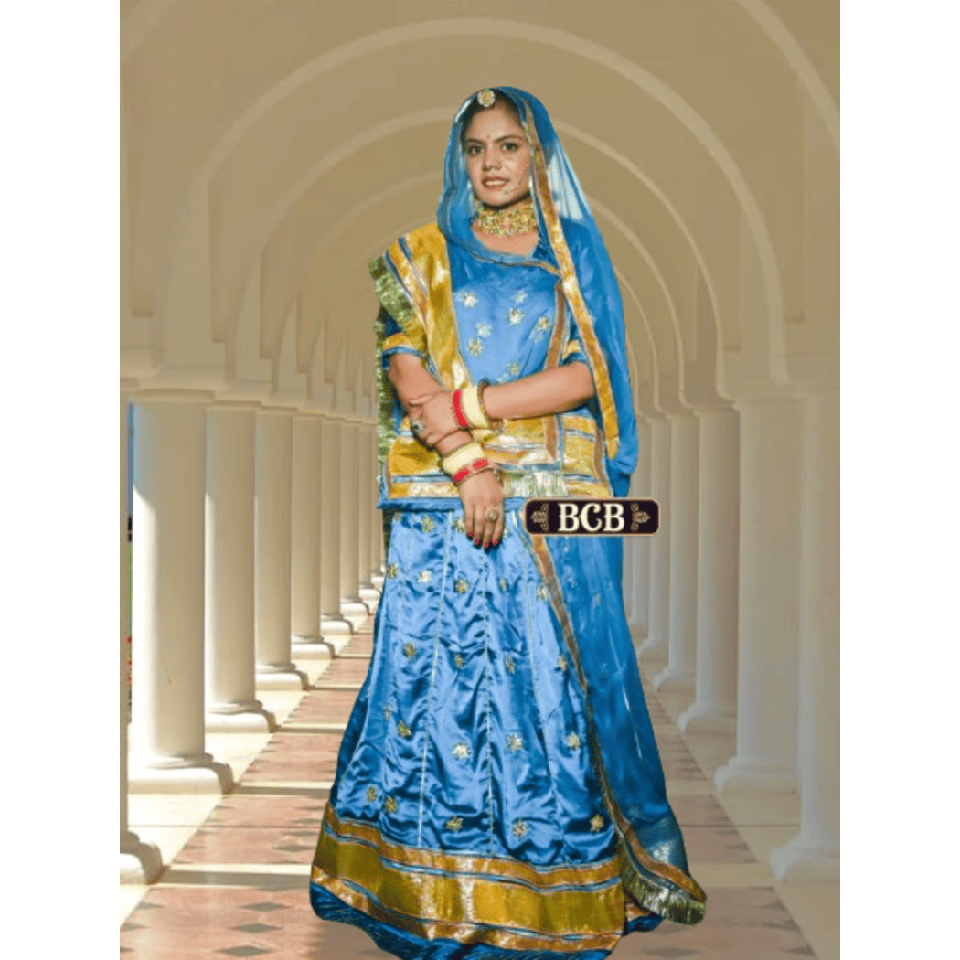 Designer Satan Suit Rajputi Poshak With Humrahi Pure Odhna