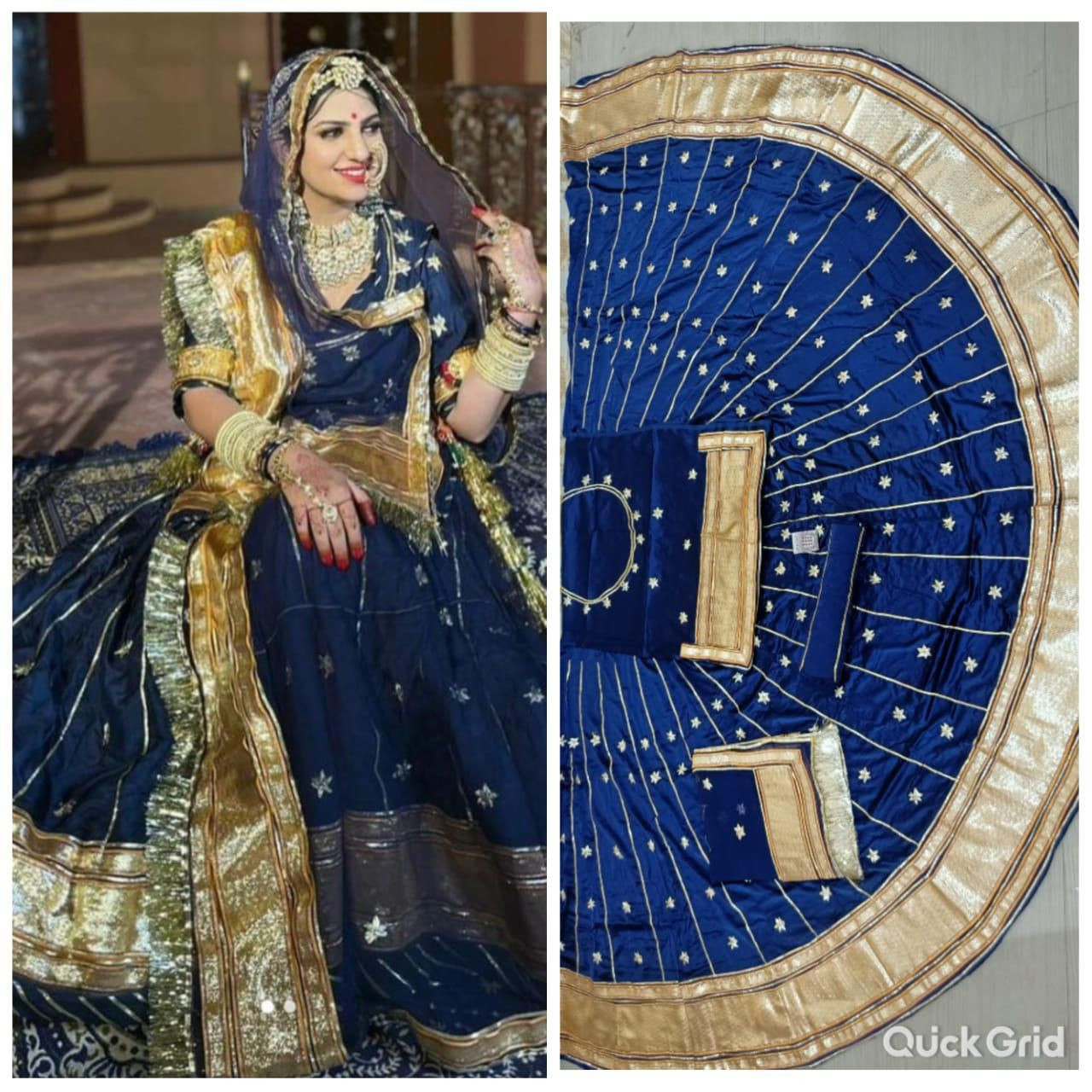 26 Kali Heavy Gher Satin Poshak