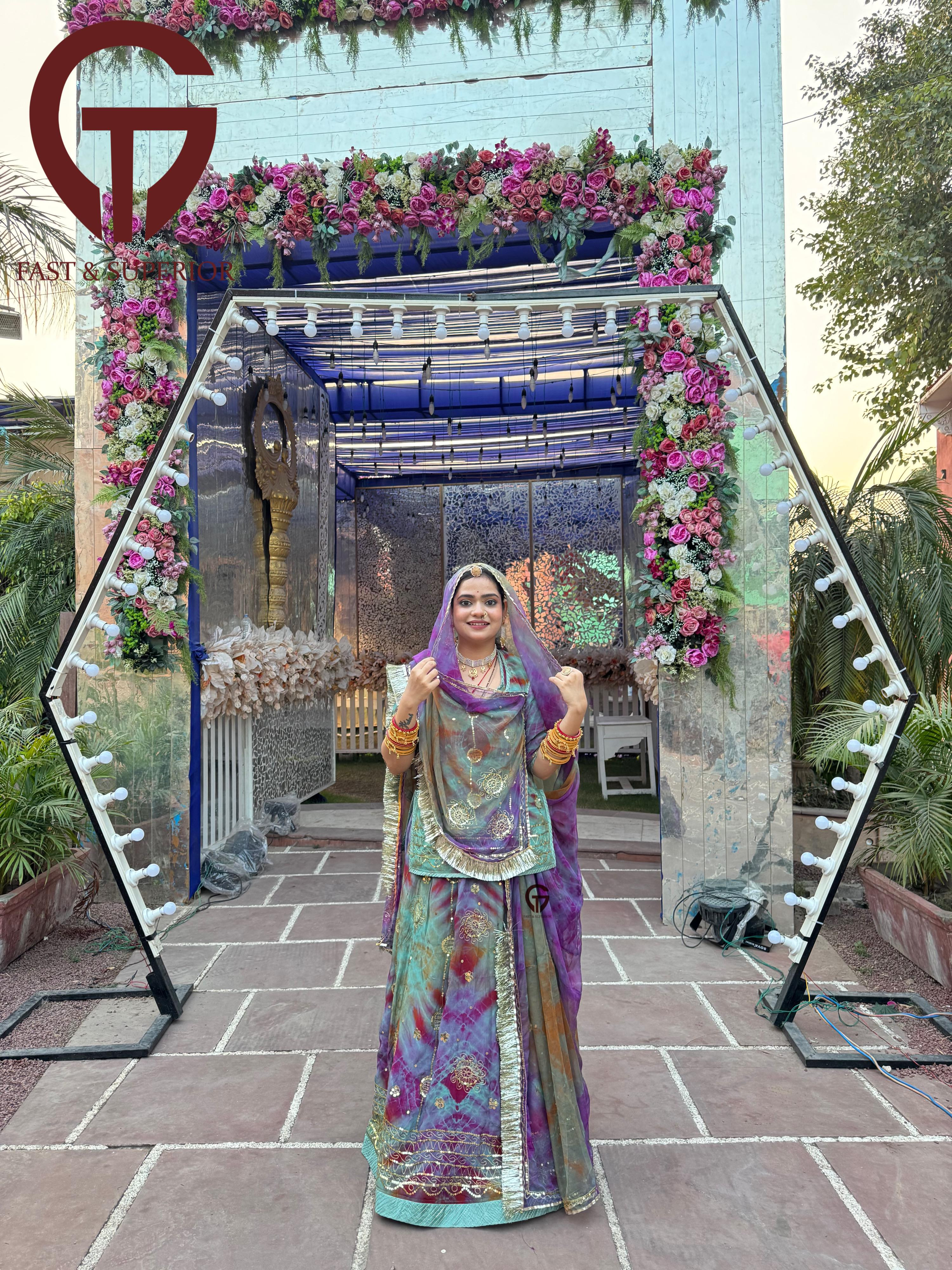 Natrual crape by humrahi by wedding rajputi poshak