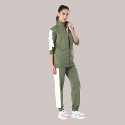 Green Glamour Winter Tracksuit Set For Women