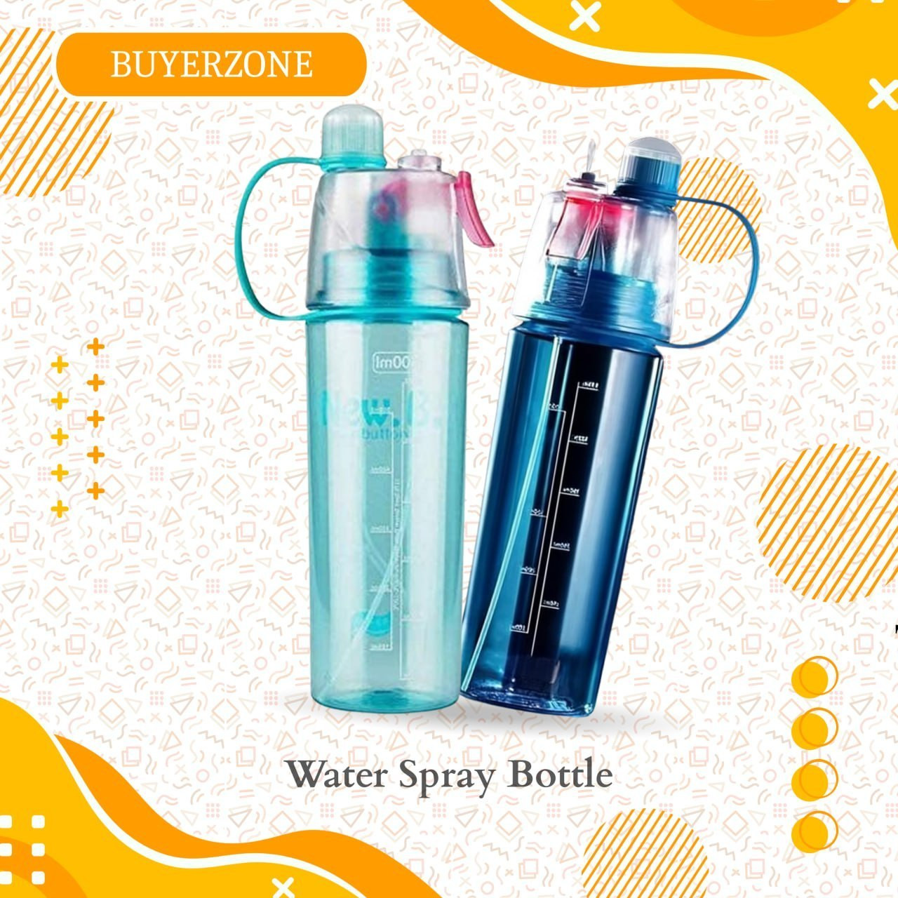 400ML Water Spray Bottle - Fine Mist, Refillable Plant Mister & Hair Spray Bottle