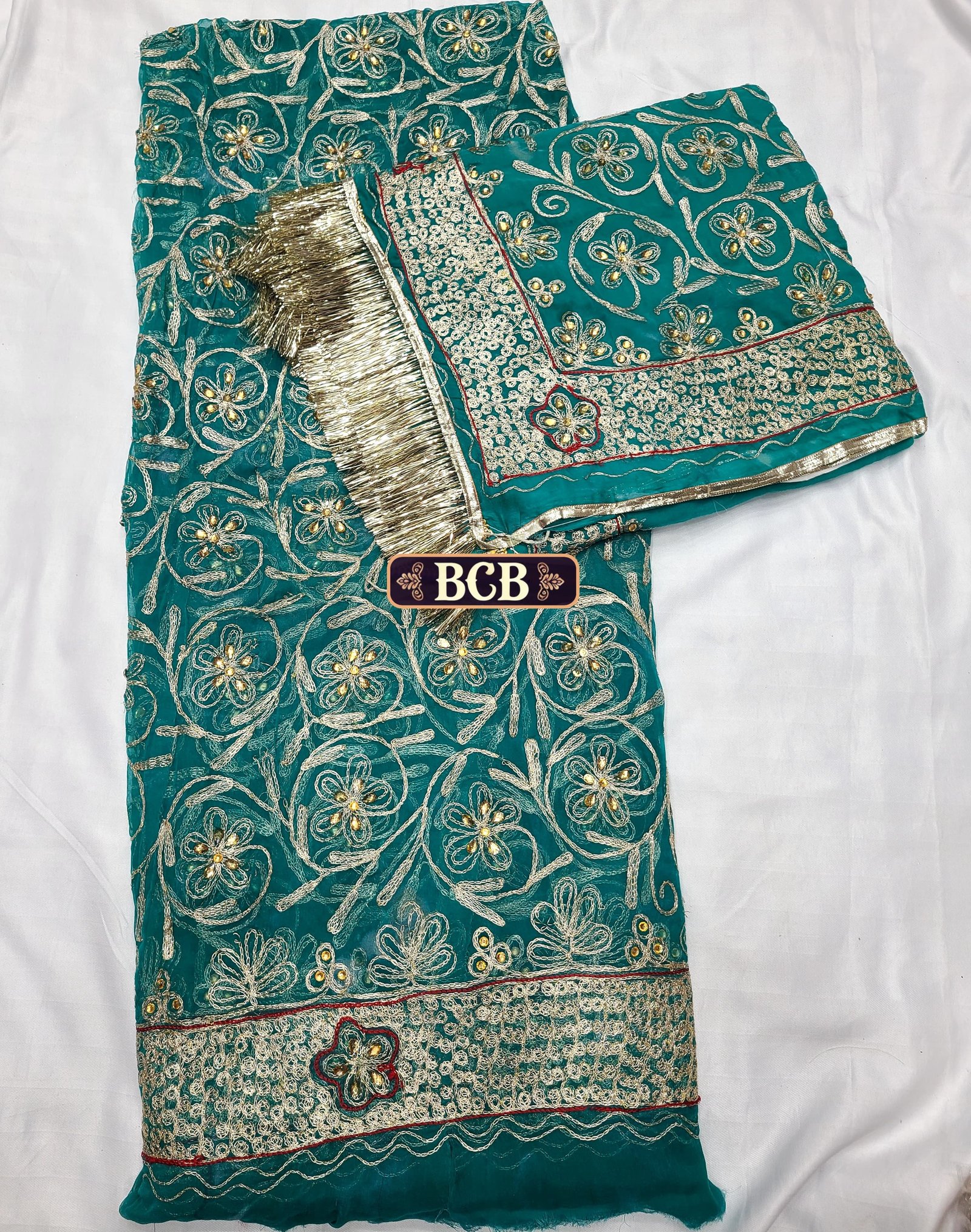 Humrahi With Zari Kasab Rajputi Suit(Semi Stich)