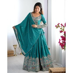 Sanjivani Embroidered Embellished Semi Stitched Lehenga Choli For Women