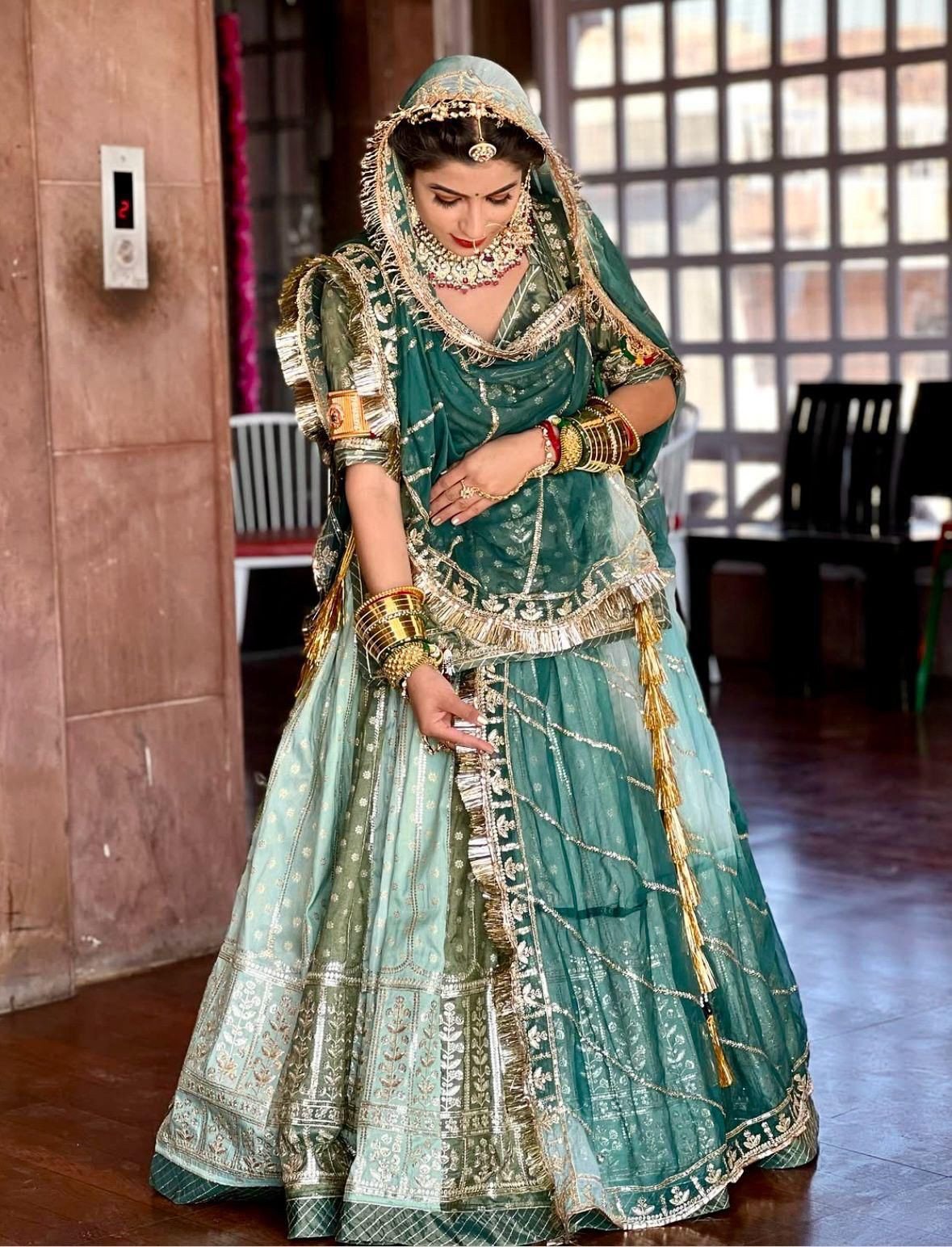 32 Kali Multicolour Poshak | Fancy Soft Banarasi Fabric with Heavy Boutique Work