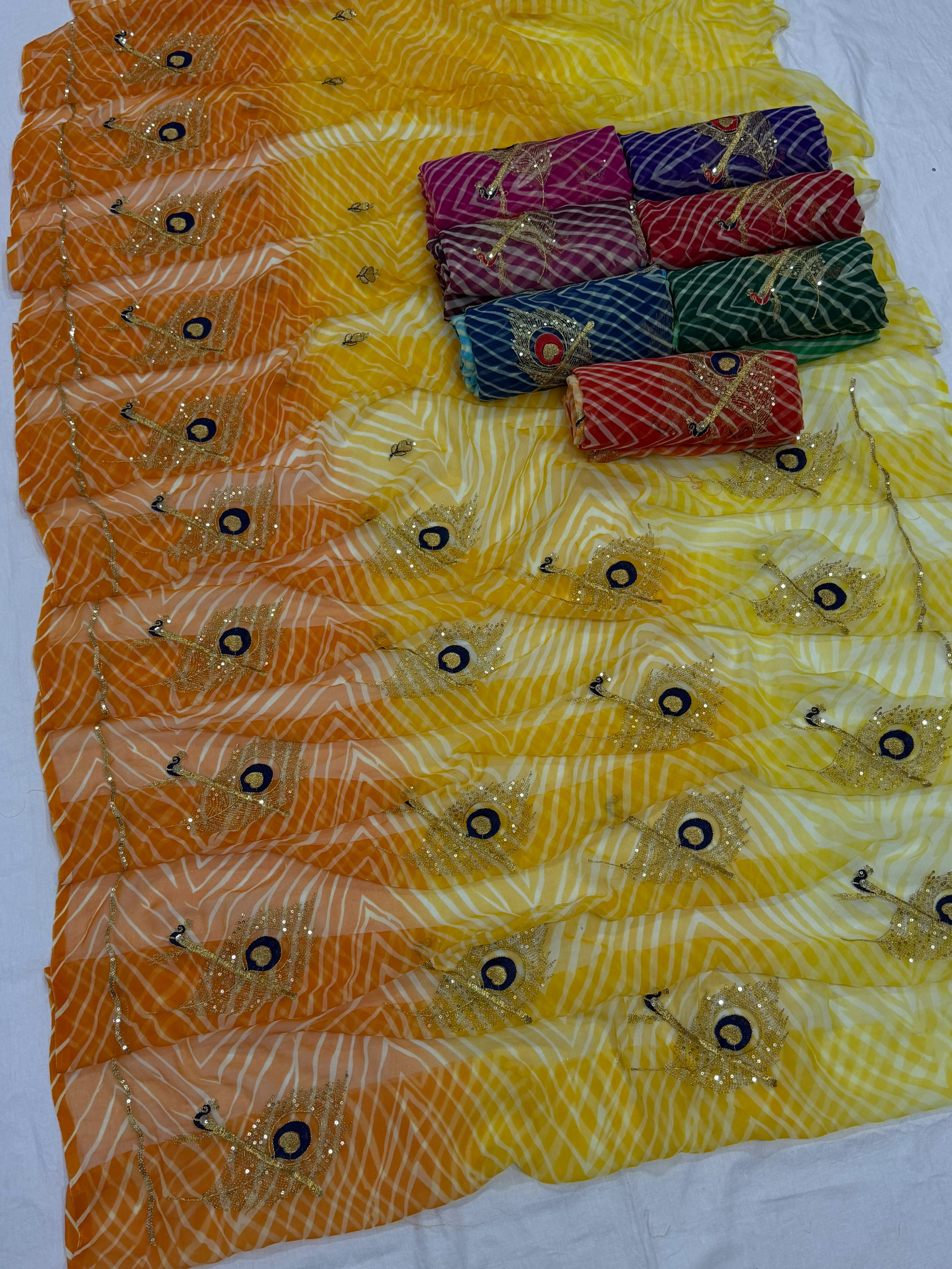 Boutique Range Royal Georgatte Leheriya Saree
