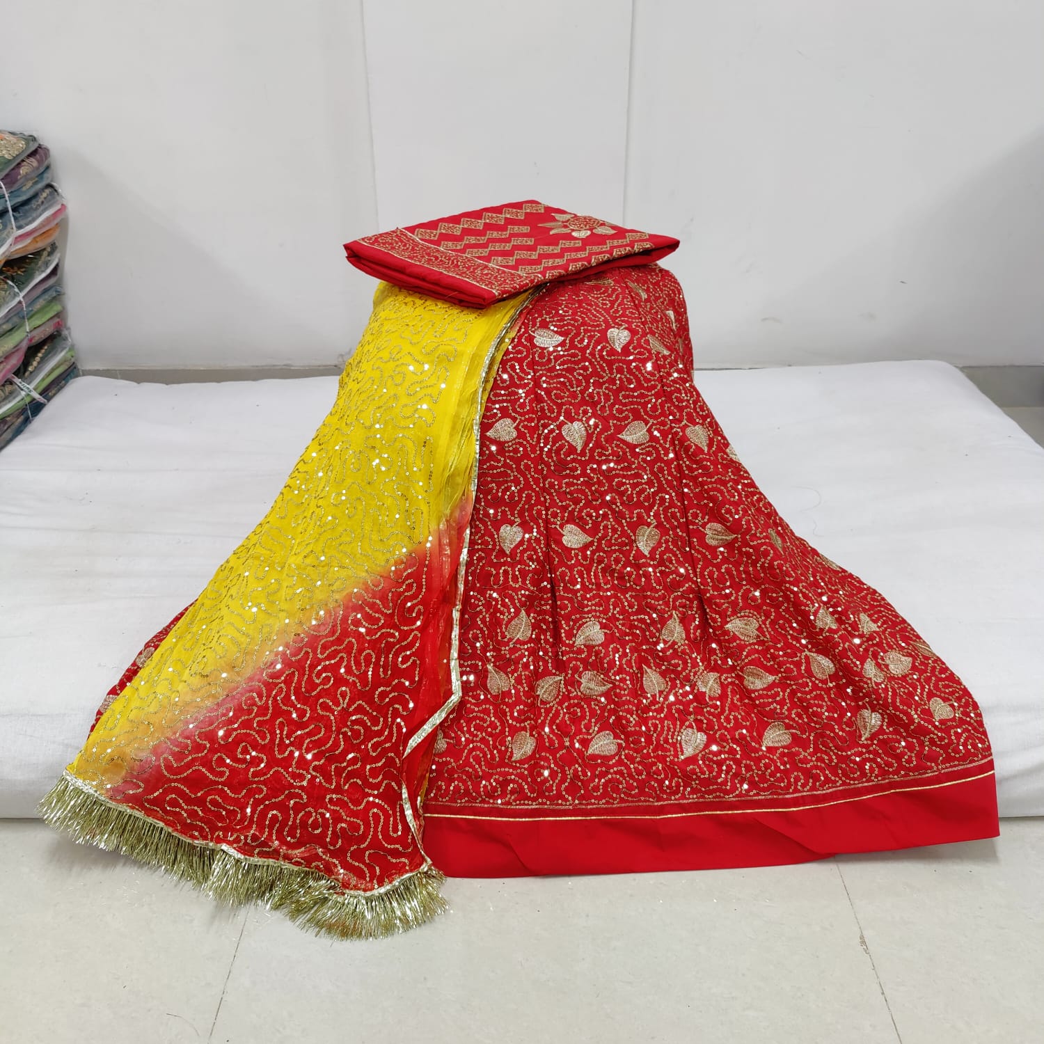 New Heavy Crep shaded Rajputi Dress