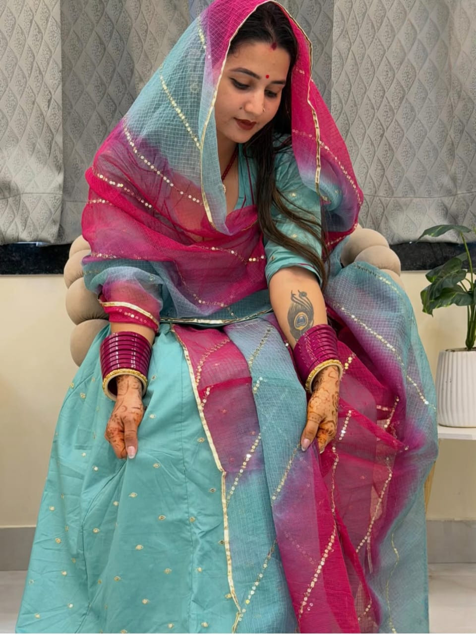 Traditional Kota Doriya Rajasthani Suit
