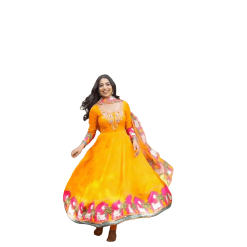 Kalamkari print anarkali suit for women