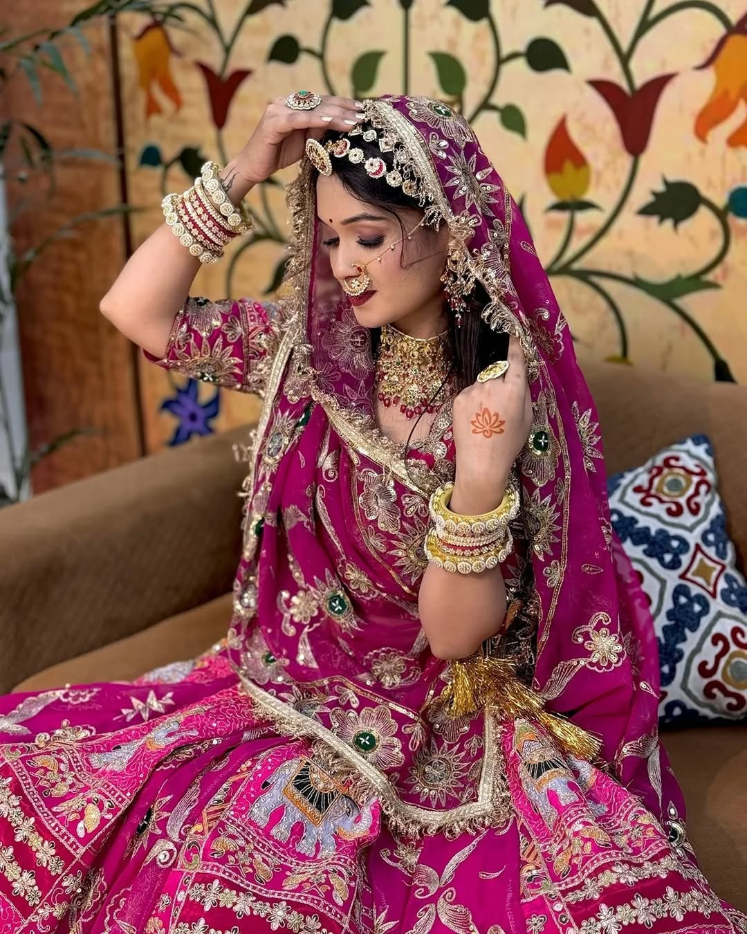 Botique Range Rajasthani Poshak With 5 Mtr Heavy Gher