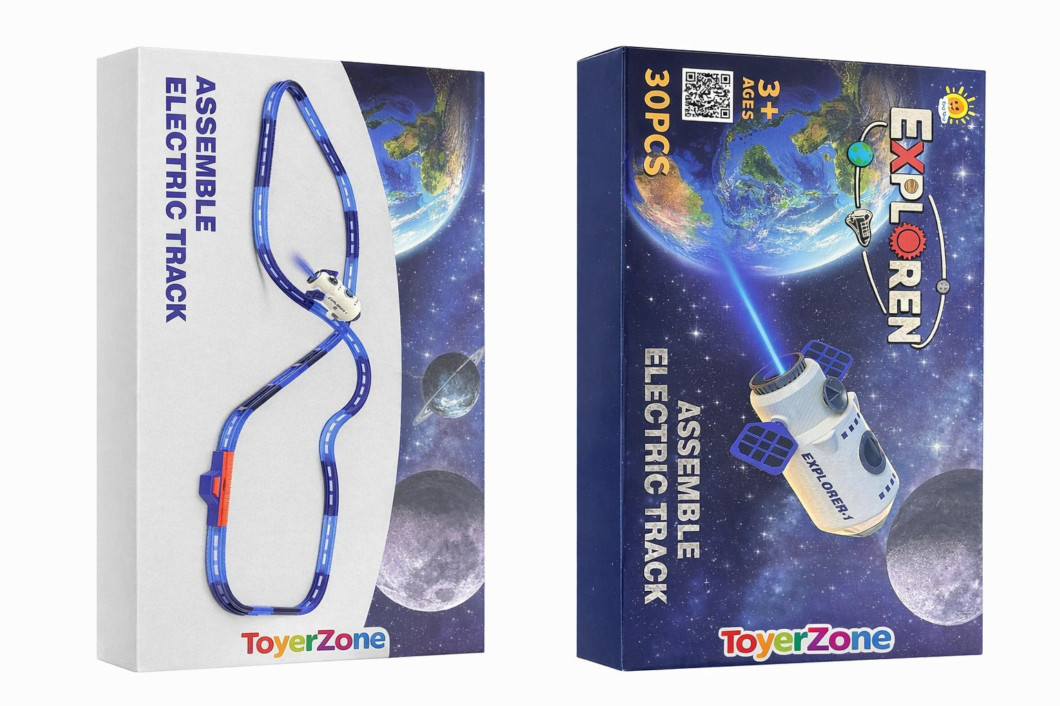 30 PCS Explorer Track Set – DIY Flexible Track Racing Toy for Kids