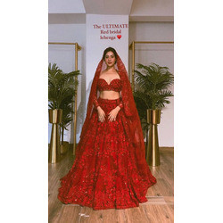 Butterfly Net Lehenga with Sequins Embroidery, Cancan & Canvas Patta