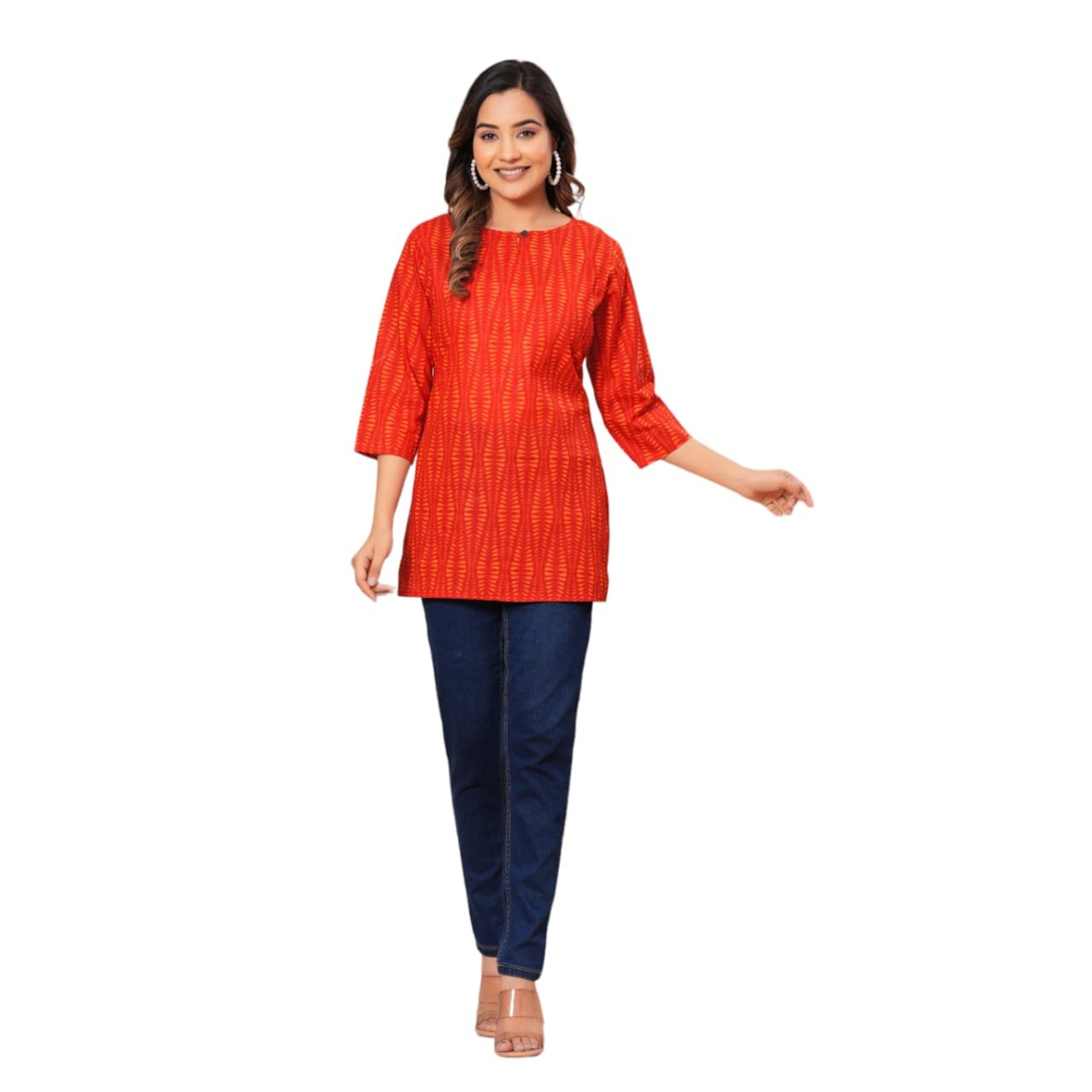 Katli Red Short Kurti For Women & Girls