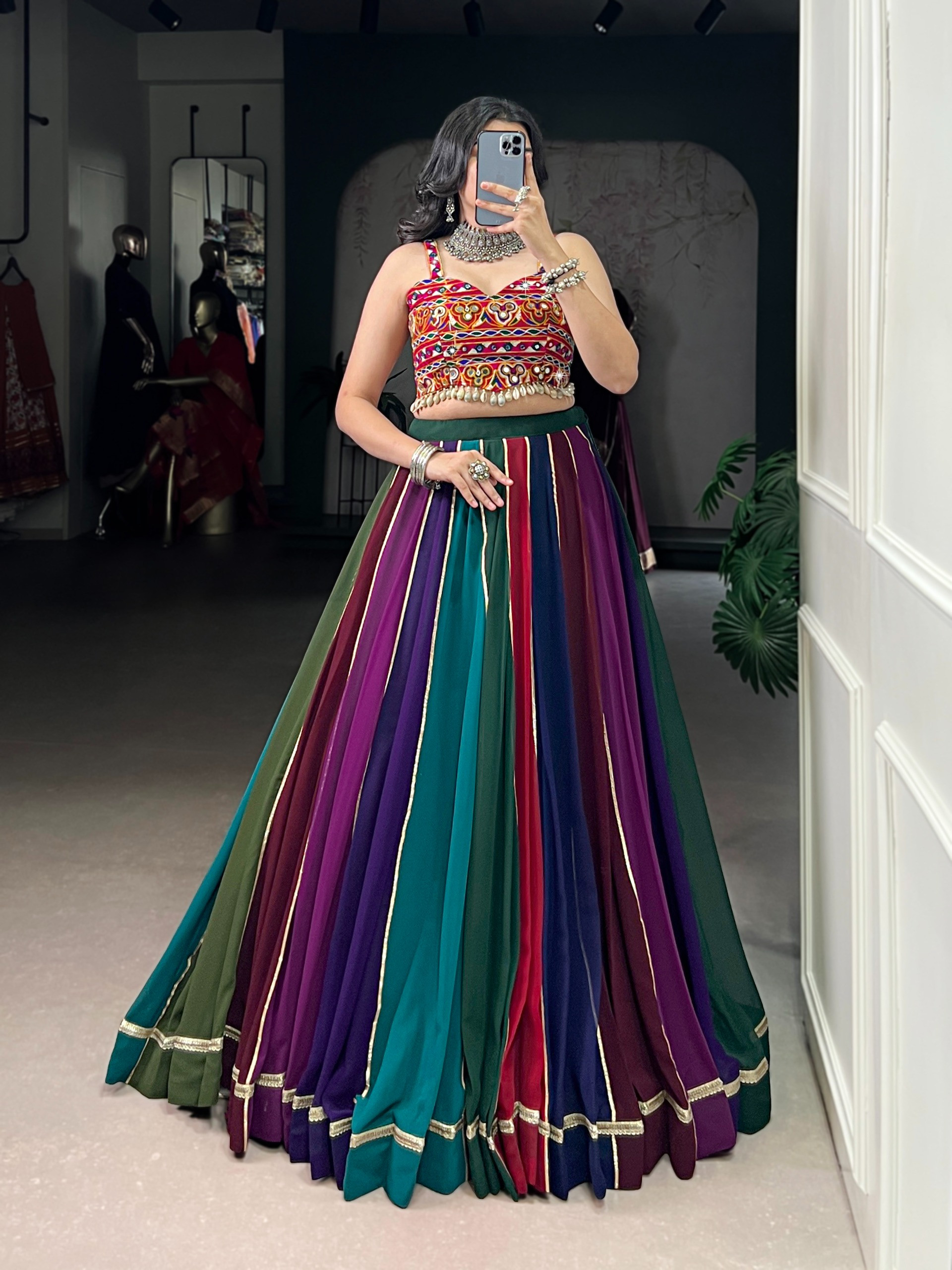 Vibrant Gujarati Chaniya Choli Lehenga for Garba & Navratri Festival
